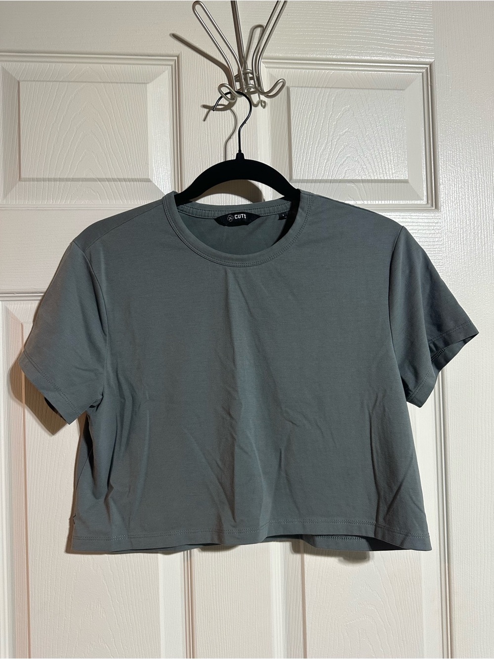 Women’s Grey Cuts Cropped Tee